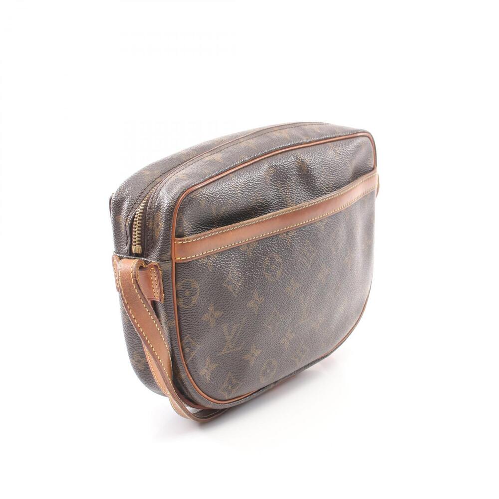 Louis Vuitton Monogram Shoulder Canvas Fille Jeune Leather Brown Bag